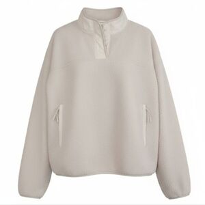 Bailey 44 Cream Crew Neck Sweater with Fuzzy Texture